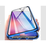 Capa Magnetica 360 Para iPhone 11 Pro Max Metal Vidro Azul