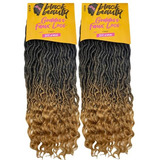 2 Ptcs Cabelo Goddes Faux Loucs Black Beauty 300gr Cor:1b-27