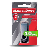 Kit 10 Pendrive 8gb Atacado Big Black Masterdrive Original