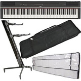 Kit Piano Digital Yamaha P-125 Preto 88 Teclas + Acessórios