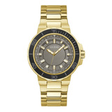 Reloj Hombre Guess Gw0426g2 Cuarzo Pulso Dorado En Acero