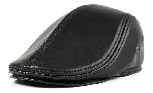 Boina De Cuero Para Hombre (con Protección Auditiva) Negro/m