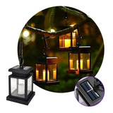 Farol Solar Led Exterior Luz Vela Cálida Jardin Impermeable