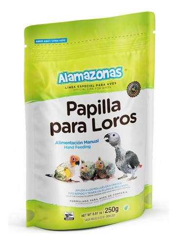 Papilla Para Pericos Bebes Alamazonas 250g 100% Mexicano