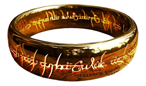 Anillo Del Poder Lord Of The Rings Acero Titanio Brillo Real