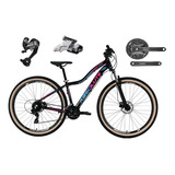 Bicicleta 29 Feminina Shimano Altus 27v Hidráulica Pneu Bege