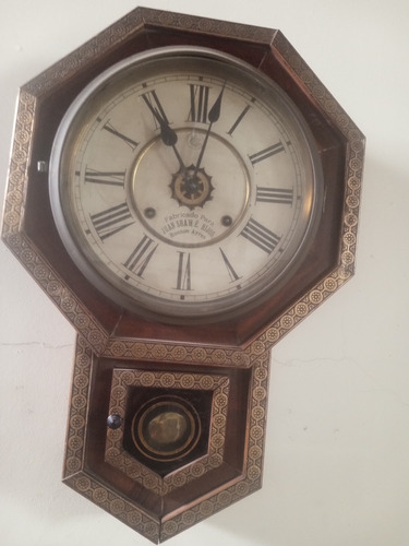 Reloj De Pared Antiguo Americano Ansonia Con Soneria