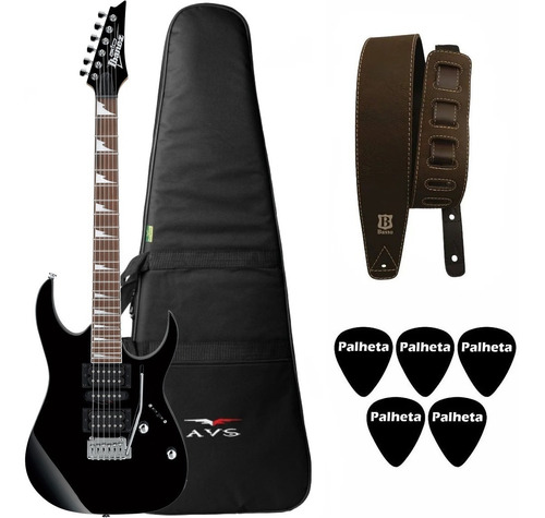 Guitarra Ibanez Grg170dx Bkn Black Night + Kit