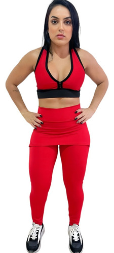 Conjunto Legging Calça Saia Moda Fitness Evángelica Promoção