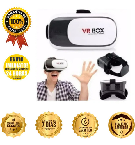 Oculos Realidade Virtual 3d Com Controle Vr Box  Pc Celular 