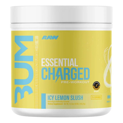 Raw Cbum Essential Charged 25 Servicios 440 Gr Sabor Icy Lemon Slush | MercadoLibre