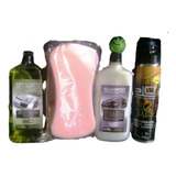 Set Lavado De Autos-shampoo-revividor-perf-esponja-silicona