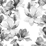 Adesivo De Parede Floral Preto Branco Sala Quarto Rolo 2,5m