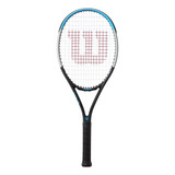 Raqueta Tenis Wilson Ultra Power Aro 100 284 Gr 100% Grafito Tamaño Del Grip 4 3/8 Color Negro/ Azul / Gris Encordada