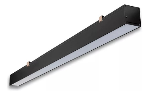 Lámpara Lineal 120cm Barra Led 40w Sobrepuesta Negro 220v