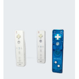 3 Controles De Mando De Wii: 2 Blancos Y 1 Azul Combo 