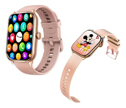   Reloj Inteligente Smart Watch Para Mujer Oro Rosa