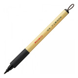 Kuretake Pincel Bimoji Fude Brush Pen Xt310s Brush Medium Cor Da Tinta Preto Cor Do Exterior Creme
