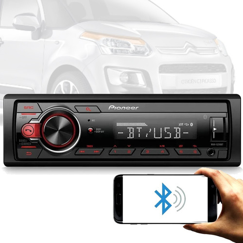 Aparelho Som Pioneer Bluetooth/usb/aux Citroen C3 Picasso