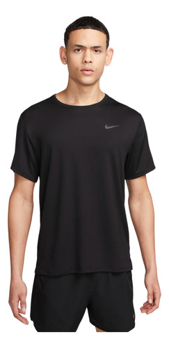 Polera Running Dri-fit Nike Miler Hombre Negro