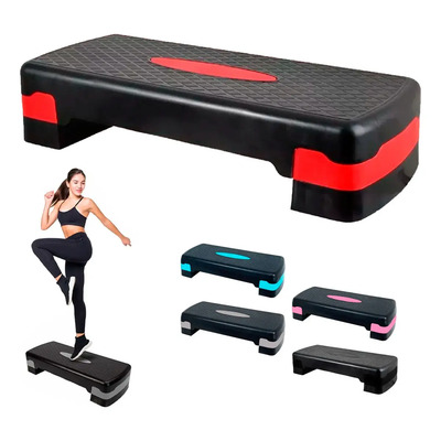 Kitul Step Banco Aerobics Ejercicio Fitness Crossfit Ajustable Gym Color Rojo | Envío gratis