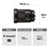 Lente Sony Selp18105g E Pz 18-105 Mm F4 G Oss