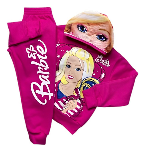 Kit Conjunto Moletom Infantil Menina Personagem Barbie