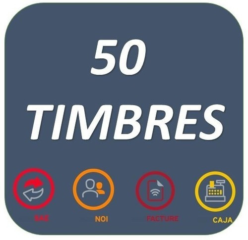 50 Timbres Aspel Sellado Cfdi (sae,noi,facture,caja)