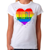 Camiseta Lgbt Pride Gay Coração Love Arco Iris Carnaval E81