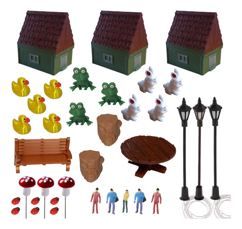 Mega Kit Miniaturas Com 36 Peças Para Suculentas E Terrários