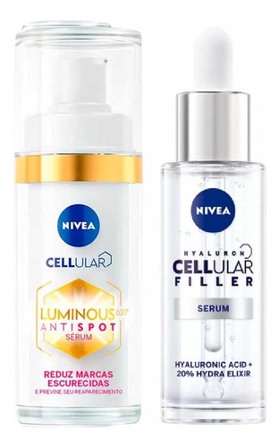 Kit Nivea Cellular Luminous Antispot + Serum Filler 30ml