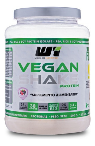 Proteina Vegana Vegan Shake 1 Kg. Winkler Nutrition Sabor Caramelo
