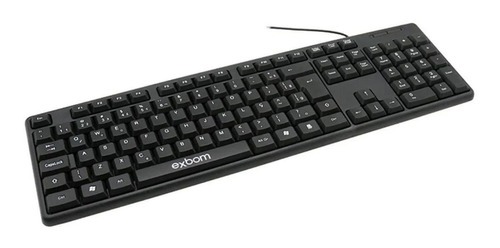 Teclado Exbom Bk-103 Qwerty Português Brasil Cor Preto