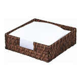 Porta Guardanapo Rustico Rattan 18x18cm Quadrado - Mundiart