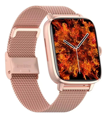 Reloj Inteligente Smartwatch Gold Rose Para Mujer Bluetooth