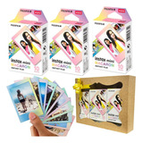 Kit Presente 3 Filmes Instax Mini Macaron Para Camera Instax