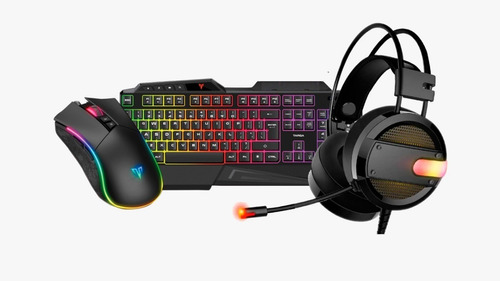 Combo Pack Gamer Teclado Mouse Auricular Premium Musicapilar