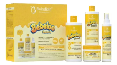 Kit Shampoo Condicionador Hidratação Spray Cheiro De Banana