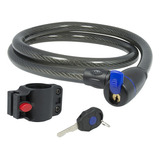 Candado Cable C/llave Acero 4 Pines Seguridad Negro Lock