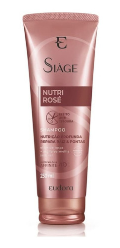 Eudora Siage Nutri Rose 4d Shampoo Nutrição Profunda 250ml
