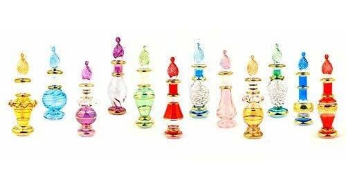 Botellas De Perfume En Miniatura De Vidrio Soplado De Boca E