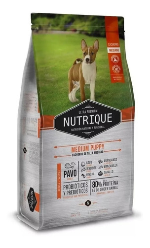 Nutrique Medium Puppy Cachorros 12 Kg Olivos Martinez Acassu