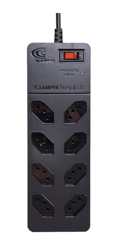 Filtro De Linha + Dps Clamper 8 Tomadas Espaçadas 10a Bivolt