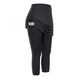 Leggings Deportivos Con Falda De Tenis Para Mujer Legging De