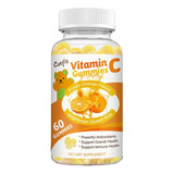 Vitamina C Gummies Acido Ascorbico 1000mg 60 Gomitas Naranja