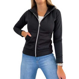 Campera Invierno Jersey Mujer Forrada En Corderito Abrigada