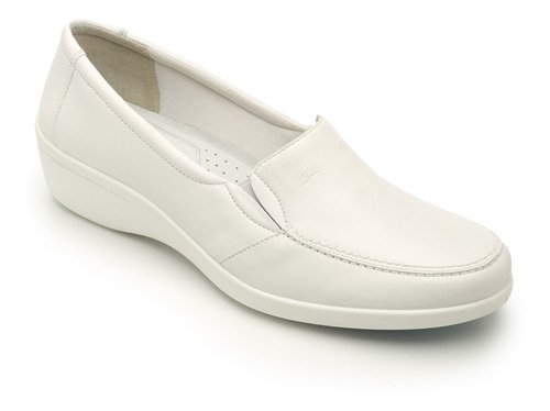 Zapato Mocasín Flexi Para Mujer Enfermera 18112 Blanco