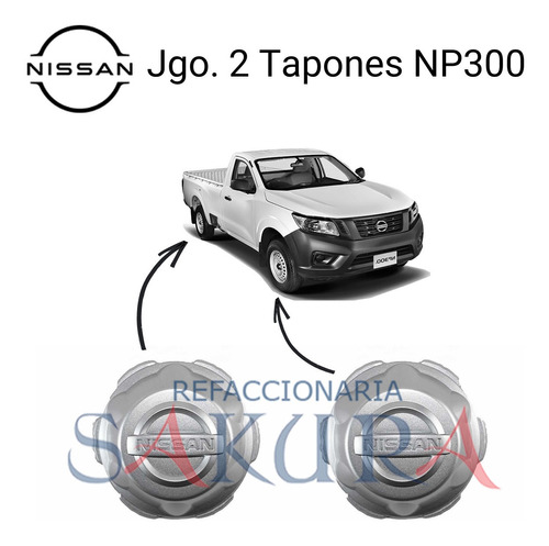 Set 2 Tapones Rueda Nissan Np300 2018
