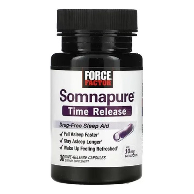 Melatonina Somnapure Force Factor Cápsulas Liberación Prolongada 10mg | Envío gratis