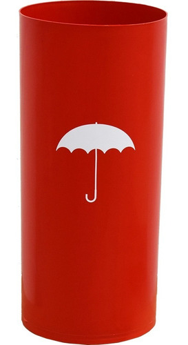 3 X Cesto Plastico Porta Guarda Chuva Vermelho Com Adesivo